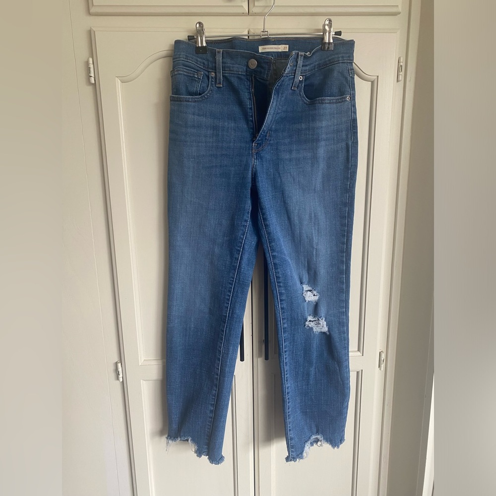 LEVI 724 high rise straight crop jeans